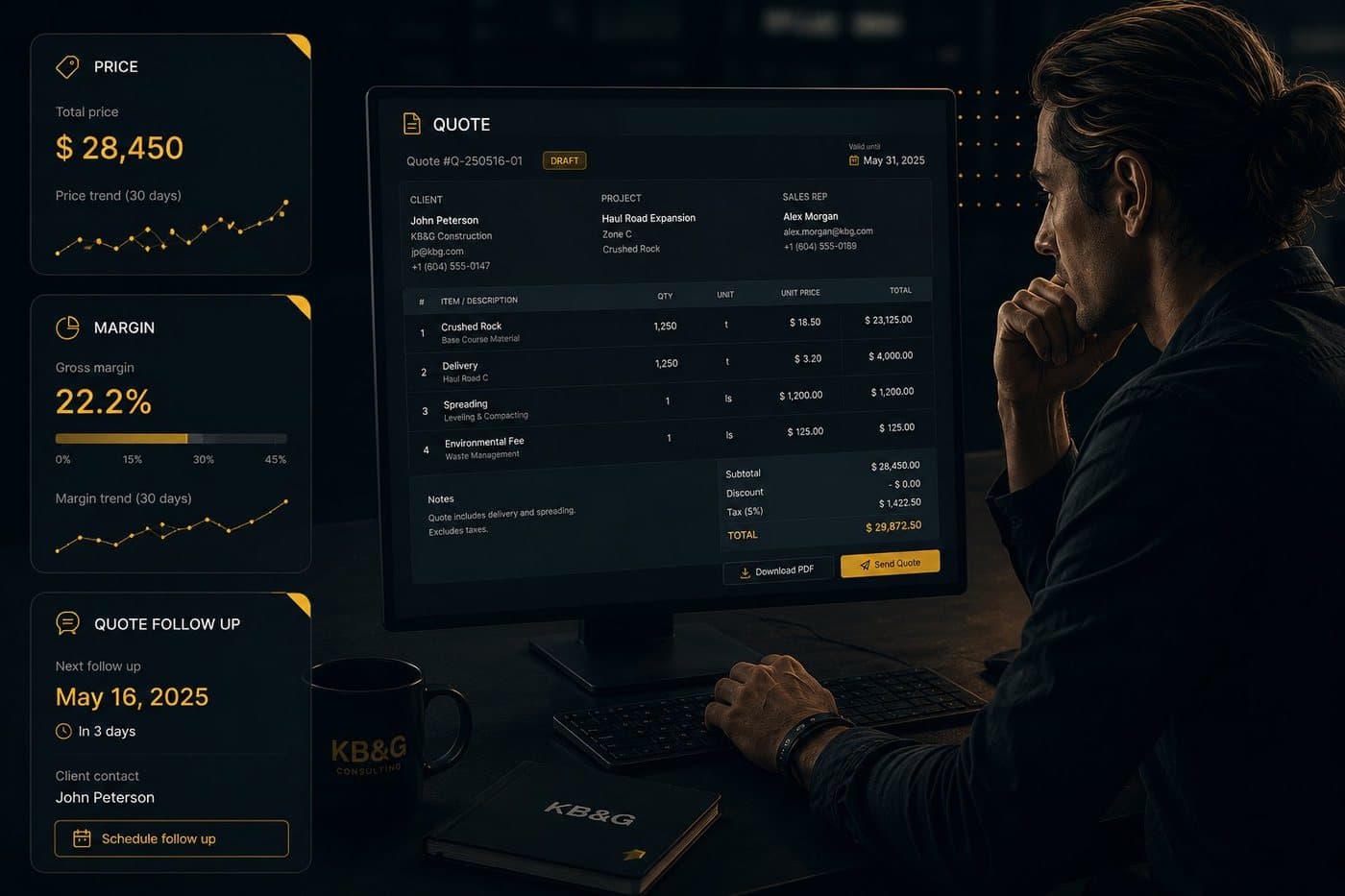 Configure Price Quote engine for building materials